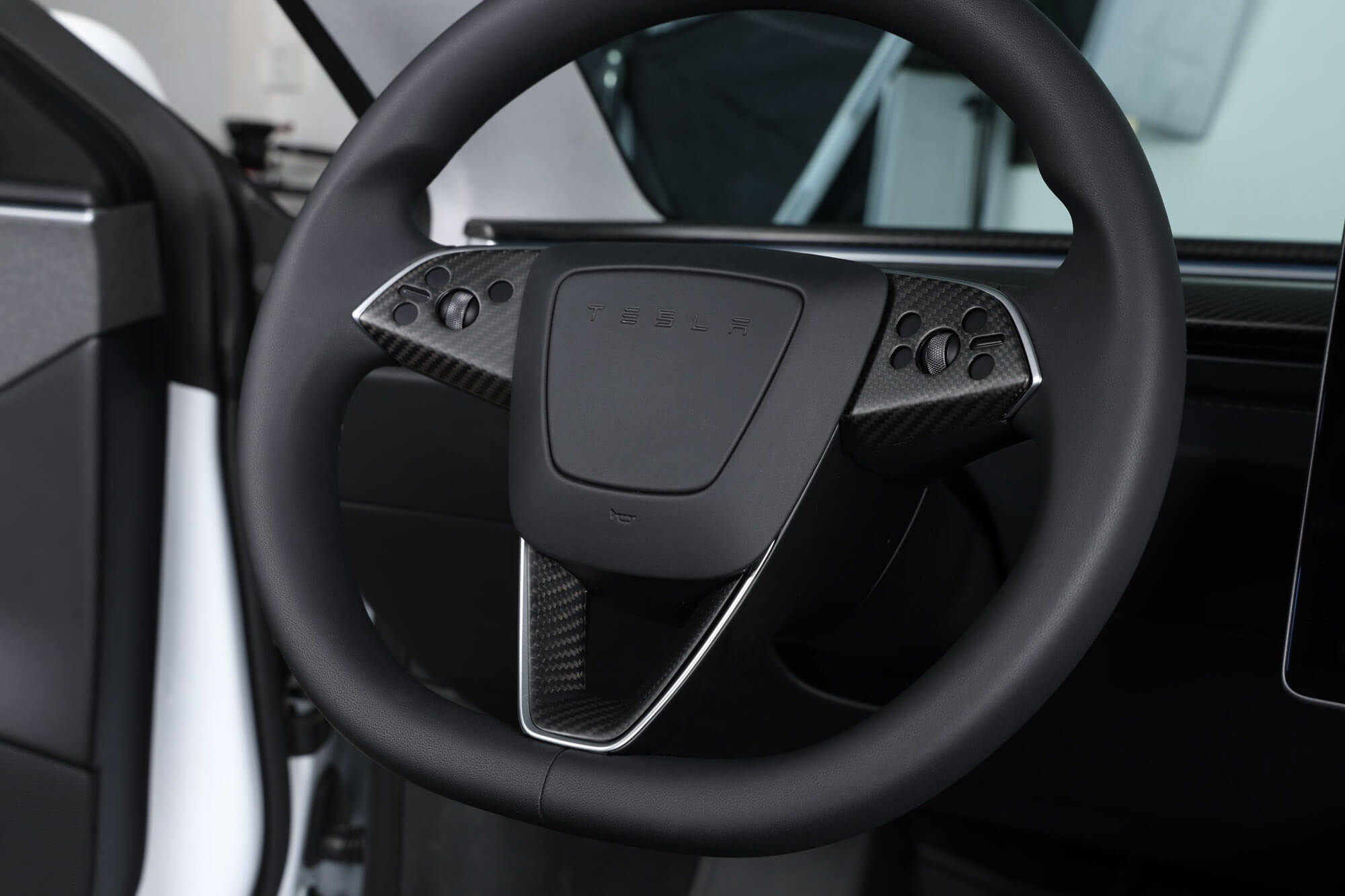 Tesla Model S / X Carbon Lenkradbezug Lenkradhülle Abdeckung Rahmen
